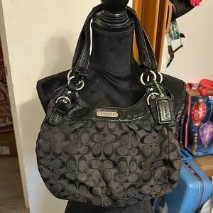 Coach Black Signature Tote Bag